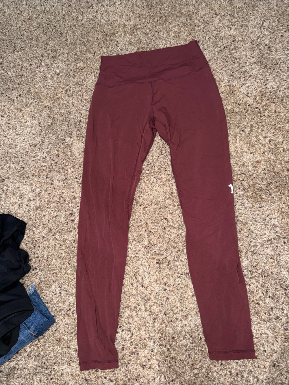 Wild South Maroon High-Waist Performance Leggings